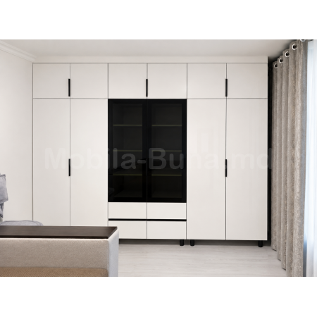 Dulap modern pentru dormitor cu vitrină  A-1